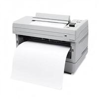 Printer white paper ream isolated on white background. AI Generative photo