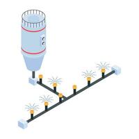 Irrigation system icon in isometric style vector