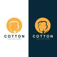 algodón logo planta diseño vector templet símbolo