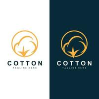 Cotton Logo Plant Design Vector Templet Symbol