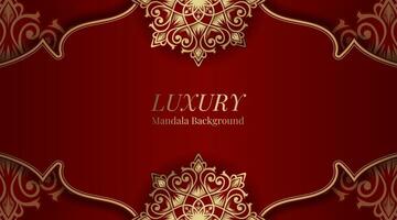 luxury background with golden mandala ornament vector