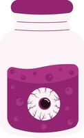 Eye in Liquid Jar Illustration vector