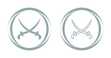 icono de vector de dos espadas