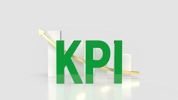 el kpi o llave actuación indicador para negocio concepto 3d representación foto