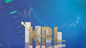 el kpi o llave actuación indicador para negocio concepto 3d representación foto