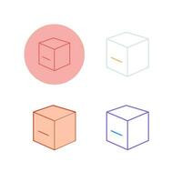 icono de vector de cubo