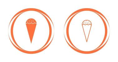 icono de vector de helado de cono