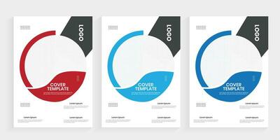 New elipcal shape abstract brochure cover design, Corporate theme new latest booklet template vector