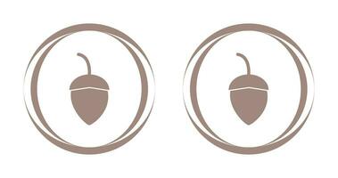 Single Acorn Vector Icon