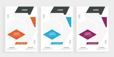 Creative style one-folded brochure cover design, A4 size blue, yellow, and black color handbook template vector