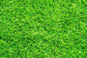 Texture of plastic artificial grass and the rubber pellets on school yard photo