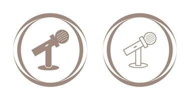 Mic on Stand Vector Icon
