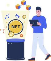NFT concept illustration vector