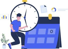 Vector of time management balance illustration