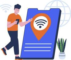 Vector of personal hotspot illustration