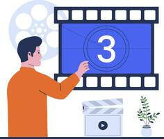 Film countdown illustration vector concept