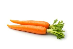 Carrot isolated on white background AI Generated photo