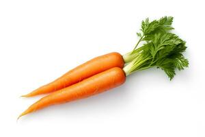 Carrot isolated on white background AI Generated photo