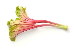 rhubarb vegetable isolated on white background AI Generated photo