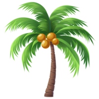 Strand Kokosnuss Baum Klappstuhl ai generieren png