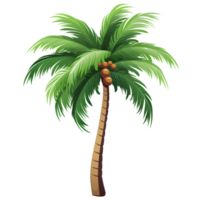 beach coconut tree foldchair ai generate png