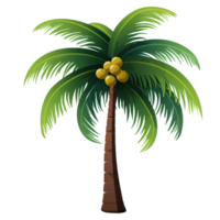 beach coconut tree foldchair ai generate png