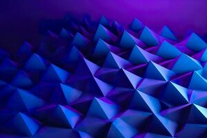 Purple Gradient Abstract Illustration. 3D triangle Background. Computer Art Design Template. AI Generative photo