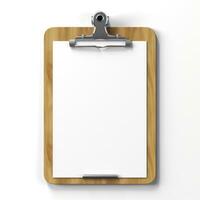 Clipboard is isolated on white background. Generative AI photo