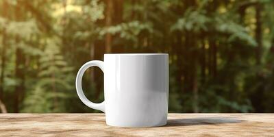 White Mug mockup. Generative AI photo