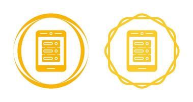 icono de vector de teléfono de datos