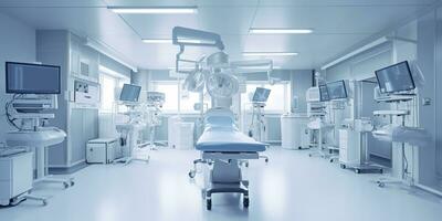 minimalistic design Interior of operating room in modern clinic. AI Generative photo