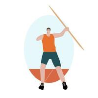 three december world day of disabled people vector logo design. A man without an arm throws a spear