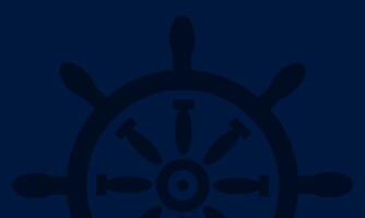 Columbus day blue background, steering wheel and copy space area. Vector illustration