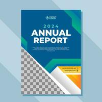 Annual report cover template vector