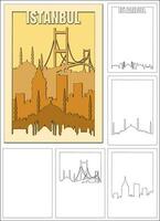 Istanbul Travel Poster  Cnc. laser cutting Vector