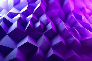 Purple Gradient Abstract Illustration. 3D triangle Background. Computer Art Design Template. AI Generative photo