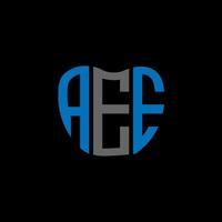 AEE letter logo creative design. AEE unique design. vector