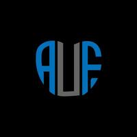 AUF letter logo creative design. AUF unique design. vector