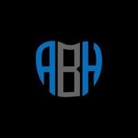 diseño creativo del logotipo de la letra abh. abh diseño único. vector