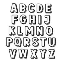 Cute Alphabet Uppercase with Shadow. Lovely letter design for decoration. Vector Illustration about Letter.