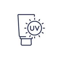 sunscreen or sunblock line icon vector