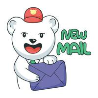 Trendy New Mail vector