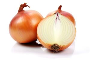 Onion isolated on white background AI Generated photo