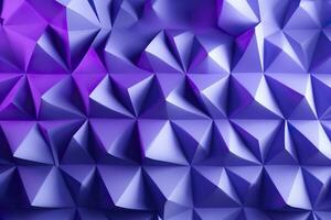 Purple Gradient Abstract Illustration. 3D triangle Background. Computer Art Design Template. AI Generative photo