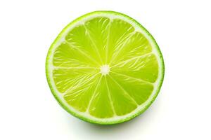 lime Fruit isolated on white background AI Generated photo