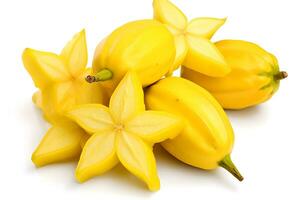 Star fruit isolated on white background AI Generated photo