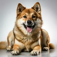 cute brown akita dog photo