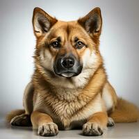 cute brown akita dog photo