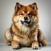 cute brown akita dog photo