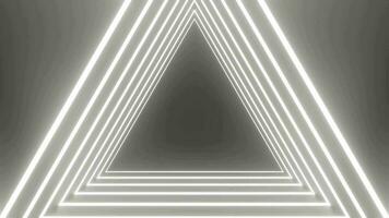 Animated triangular lights run from front to back in the hallway video
